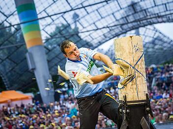 Bad Brückenaus Danny Mahr verpasste nur knapp den deutschen Titel im Sportholzfällen. Foto: Stihl Timbersports Series