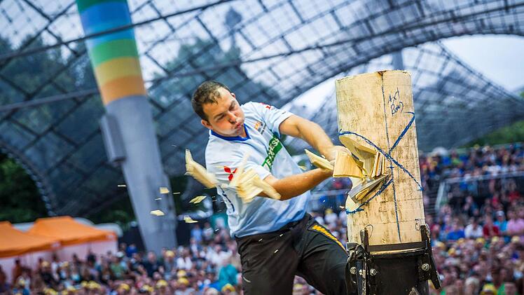 Bad Brückenaus Danny Mahr verpasste nur knapp den deutschen Titel im Sportholzfällen. Foto: Stihl Timbersports Series