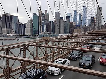 Dieser Blick auf die Skyline von Manhattan bot sich bei einem Spaziergang von der Brooklyn Bridge aus.Günther Geiling