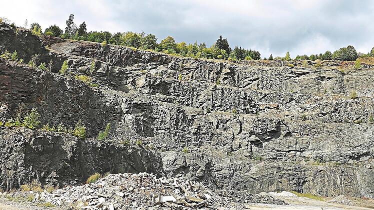 Mittlerweile wird der Steinbruch langsam aufgef&uuml;llt, soll an der Bruchwand aber h&ouml;her werden.Klaus Klaschka