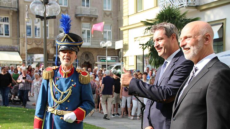 Ministerpräsident Markus Söder besucht den Kissinger Sommer. Foto: Benedikt Borst