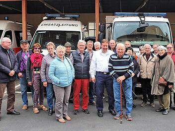 Die SPD-Arbeitsgemeinschaft 60plus besuchte das Rote Kreuz in Bad  Kissingen. Thomas Menz informierte die SPD-Senioren über die vielfältige  Arbeit, die das BRK leistet. Foto: Dieter Britz