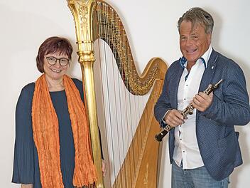 Das Duo Susanne Schumm (Harfe) und Falk Krause (Oboe)