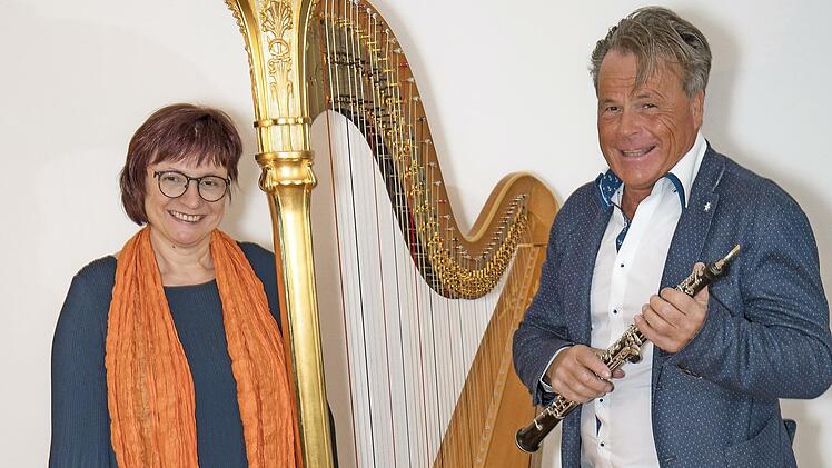 Das Duo Susanne Schumm (Harfe) und Falk Krause (Oboe)