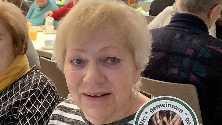 Brigitte Bauer aus Hammelburg kämpft gegen Altersarmut und für eine solidarische Rente.  Foto: Bianca Volkert