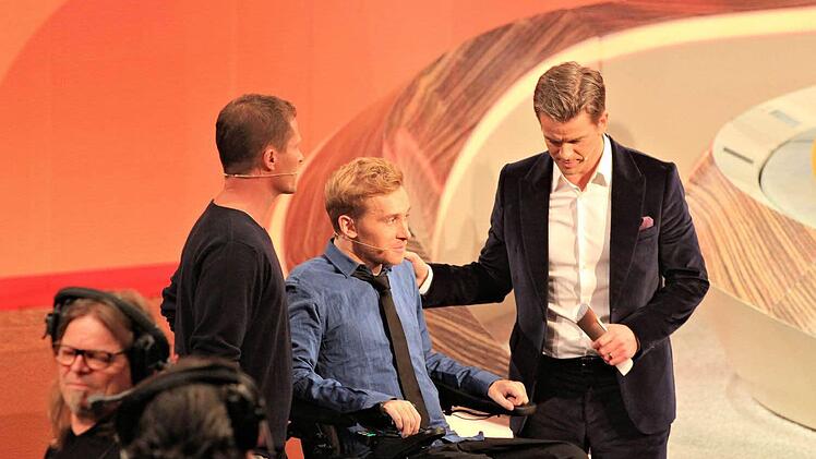 Samuel Koch bei der letzten Sendung von Wetten, dass...? am 13.12.2014 in Nürnberg Foto: Ferdinand Merzbach