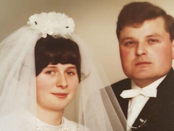 Hochzeitsbild von Maria und Engelbert Harrer Foto:privat
