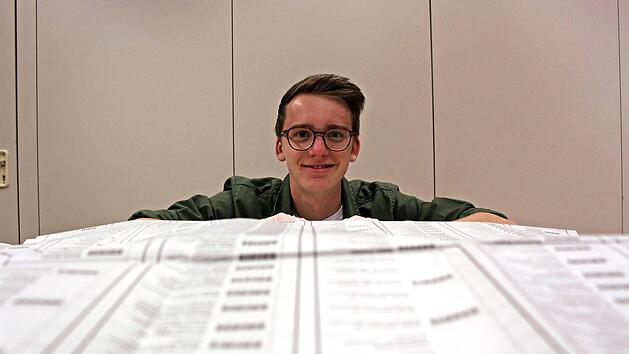 Kreistag, Gemeinderat, B&uuml;rgermeister und Landrat standen in Lonnerstadt zur Wahl. Die &uuml;berdimensionalen Stimmzettel daf&uuml;r gab Yannik Hupfer aus.  Fotos: Yannick Hupfer, Britta Schnake
