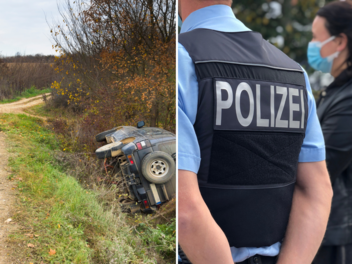 Herrenloses Auto im Stra&szlig;engraben