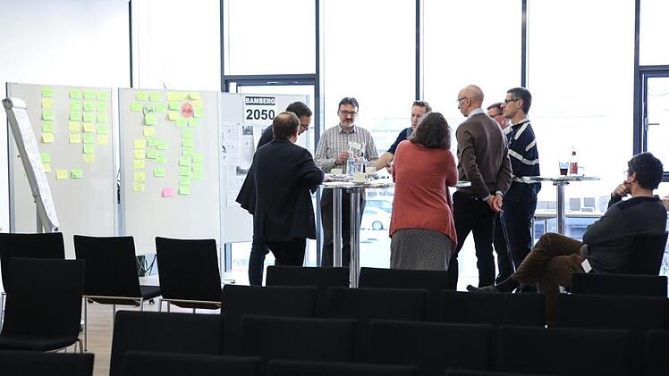 Denkwerkstatt "Bamberg 2050": Blick auf den Workshop "Wie bewegen wir uns?". Foto: Barbara Herbst