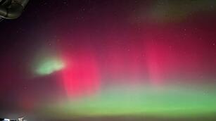 Seltene Polarlichter &uuml;ber Hochfranken