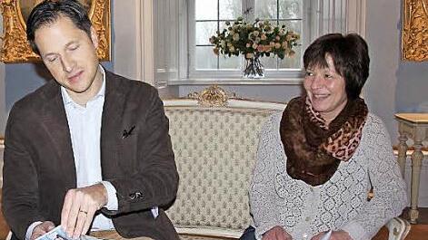 Hermann Freiherr von Rotenhan und Gaby Heyder bei der Vorstellung des Musikprogramms. Foto: Ralf Kestel