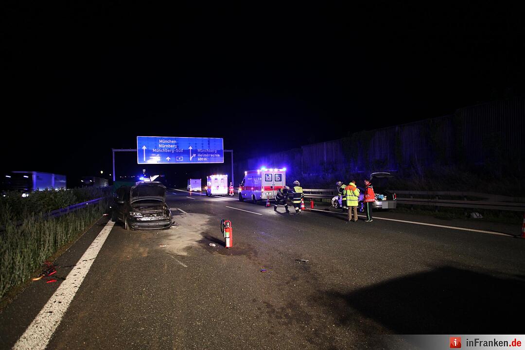 Überholen auf A9 missglückt: Unfall bei Münchberg