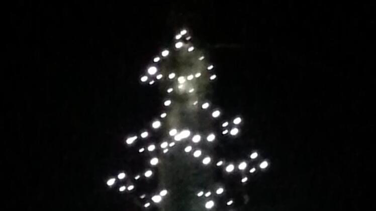 Heinz Höhn: "...und Weihnachtsbeleuchtung im Garten."