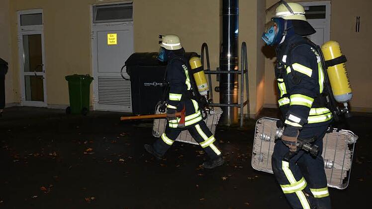 Übung der Feuerwehren der Marktgemeinde Bad Bocklet im Azurit-Pflegezentrum.