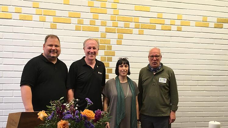 Pfarrer Detlev Juranek aus der Kirchengemeinde Katharina von Bora, Pastor Dave Schreiber von der Resurrection Lutheran Chruch in Indianapolis, Patricia Goldbach-Keim vom evangelischen Dekanat in Coburg und Sven Schumacher aus Indianapolis. Foto: privat