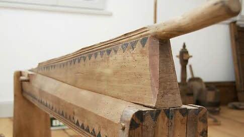 Ein Bauernwerkzeug zum Brechen von Flachs