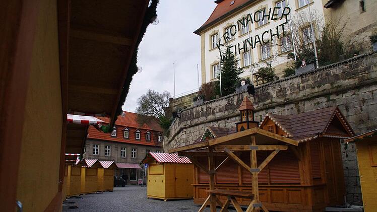 Aufbau der Kronacher Weihnacht 2015. Foto: Marco Meißner