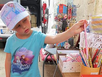 Marie aus Stangenroth kam auch nach Euerdorf zum Flohmarkt.