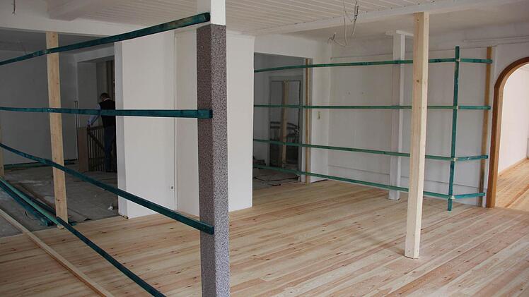 Noch Baustelle: Aber die Handschrift von Innenarchitekt Stefan Andritschke ist schon zu erkennen im ersten Stock, wo weitere Ausstellungsräume entstehen.
