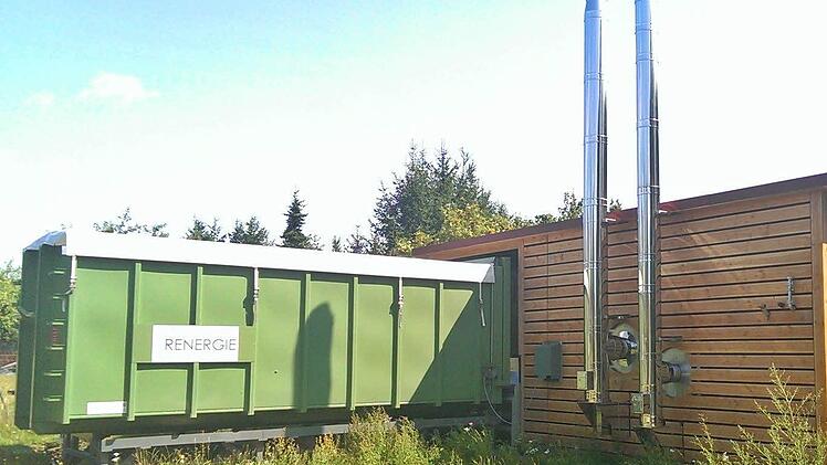 So sieht die Anlage an der Sandberger Schule aus. Eine Art größeres Gartenhaus mit dem Wechselcontainer. Foto: privat