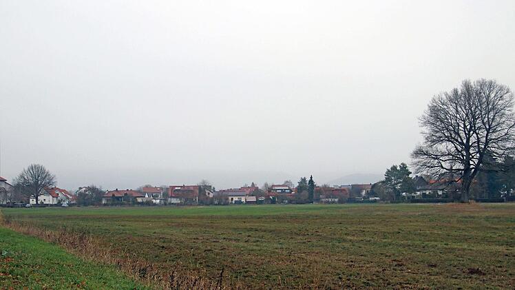 Das Neubaugebiet Kemmater Wiese liegt an der Hermann-Steiner-Straße und schließt an das bestehende Baugebiet an. Das Naturdenkmal "Eiche" (rechts) wird nicht beeinträchtigt.  Foto: privat