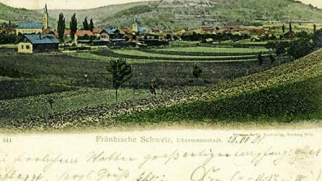 Postkarte von Ebermannstadt aus dem Jahr 1901