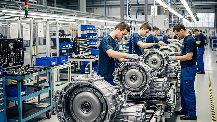 Produktion von Automatik- und Schaltgetrieben bei einem Autozulieferer.