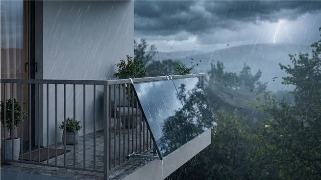 Balkonkraftwerke bei Gewitter: