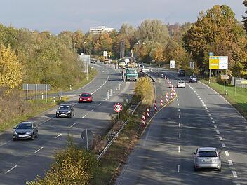 Die Coburger Südzufahrt aus Fahrtrichtung Bamberg wird in etwa zwei Wochen für den Verkehr gesperrt. Foto: Berthold Köhler