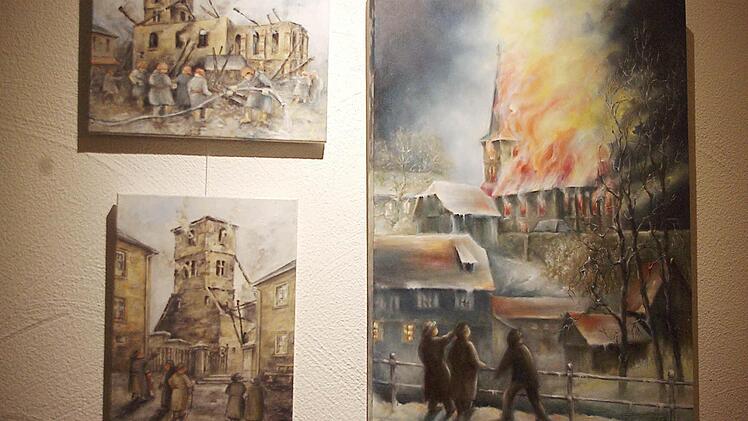 So sieht Georg Partheymüller den Kirchenbrand von 1958. Foto: H. Schülein