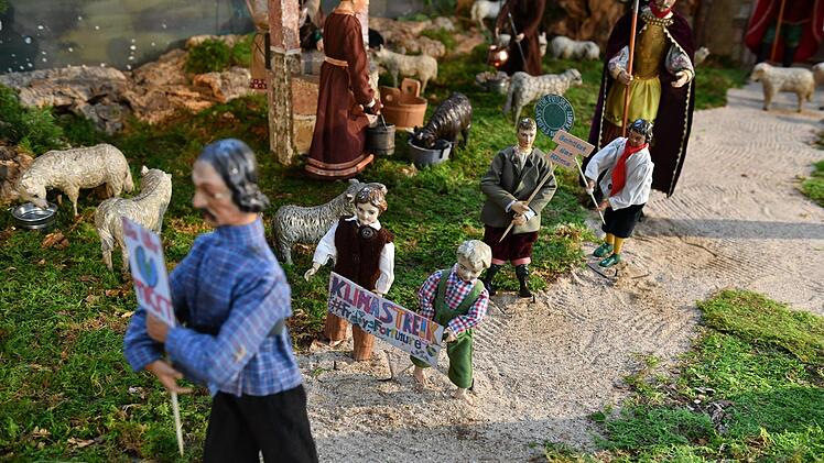 Die Krippe in der Oberen Pfarre 2019/20 im Detail. Foto: Ronald Rinklef