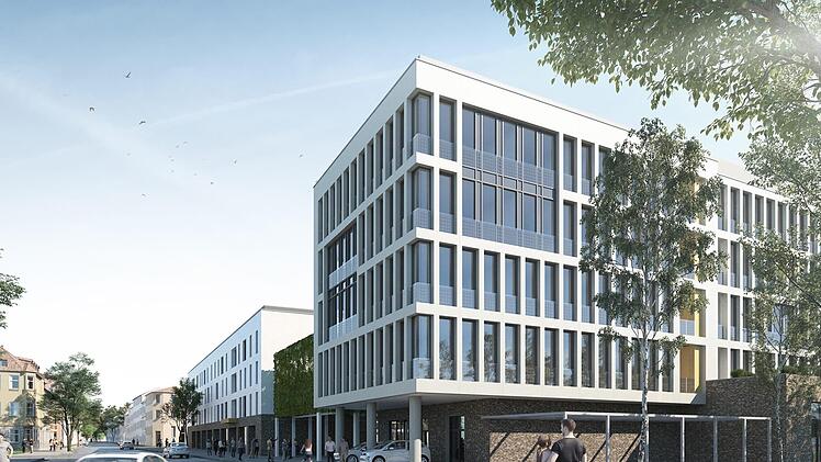 Simulation der Ansicht des Quartiers - Ecke Pödeldorfer Straße/Brennerstraße Foto: Eco Eco