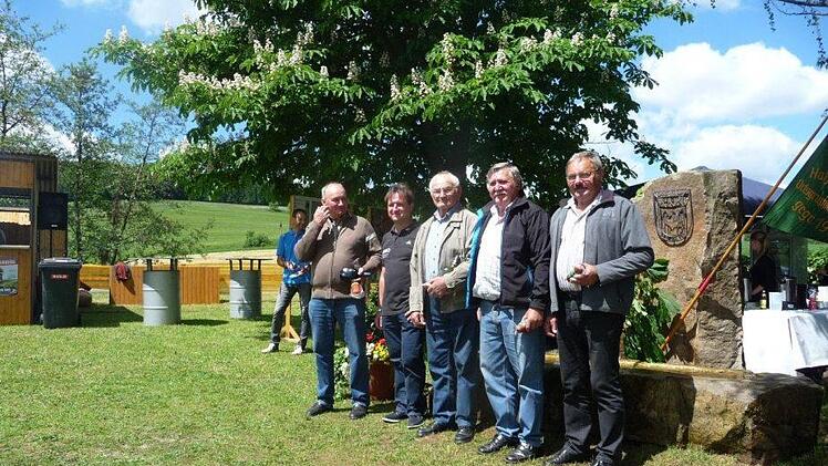 Anton Prinzbach, Ralf Hofmann, Georg Prinzbach, Gregor Pecht und Gregor Häfner (von links), Foto: Andreas Lösch