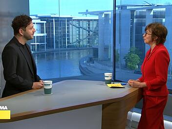 Grünen-Chef Felix Banaszak stellte sich am Mittwoch den Fragen von ARD-Moderatorin Sabine Scholt.