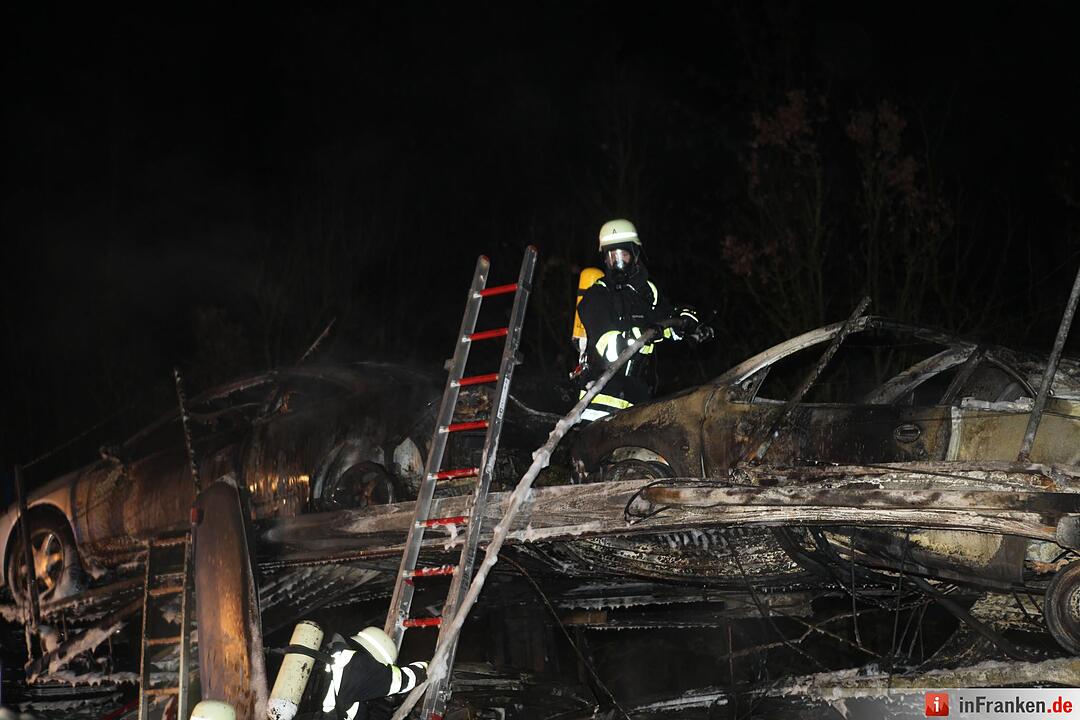 Lkw fängt auf A6 bei Herriden Feuer