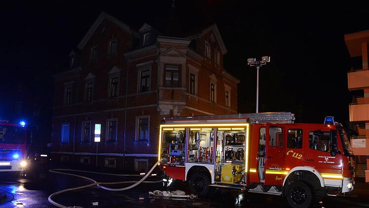 Brand in Bad Kissingens Landwehrstraße. Foto: Peter Rauch