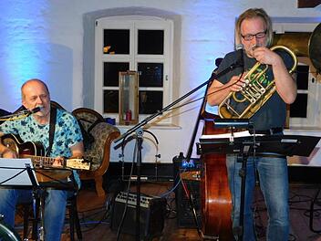 Siggi Michl und Klaus Metzler haben ihren ganz eigenen Musikstil entwickelt und begeisterten in Kulmbach ihre Fans. Foto: Horst Wunner