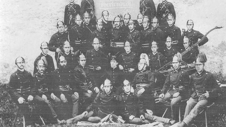 Die Gründungsmitglieder der Obertrubacher Feuerwehr.Repro: Galster