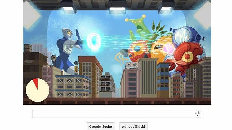 Google Doodle zum 114. Geburtstag von Eiji Tsuburaya Screenshot: Google.de