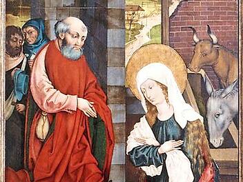 Umkreis Michael Wolgemut, Nürnberg, um 1480/90: "Christi Geburt", Detail (das Gemälde war ehemals Teil eines Flügelaltares). Fotos: Kunstsammlungen Coburg