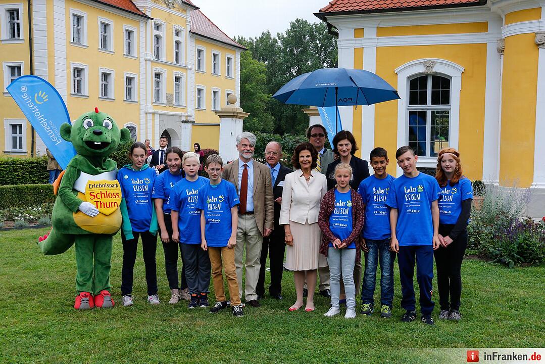 Königin Silvia von Schweden zu Besuch in Franken