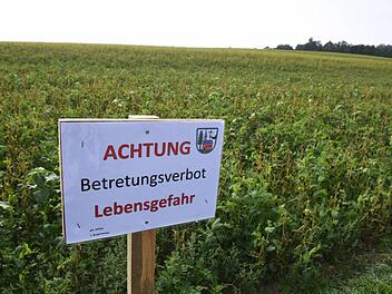 Ab Herbst 2016 durften die Felder bei Rattelsdorf im Kreis Bamberg aufgrund der gefundenen Munition nicht mehr betreten werden. Ronald Rinklef