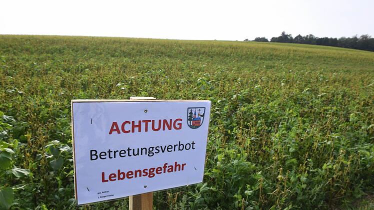 Ab Herbst 2016 durften die Felder bei Rattelsdorf im Kreis Bamberg aufgrund der gefundenen Munition nicht mehr betreten werden. Ronald Rinklef