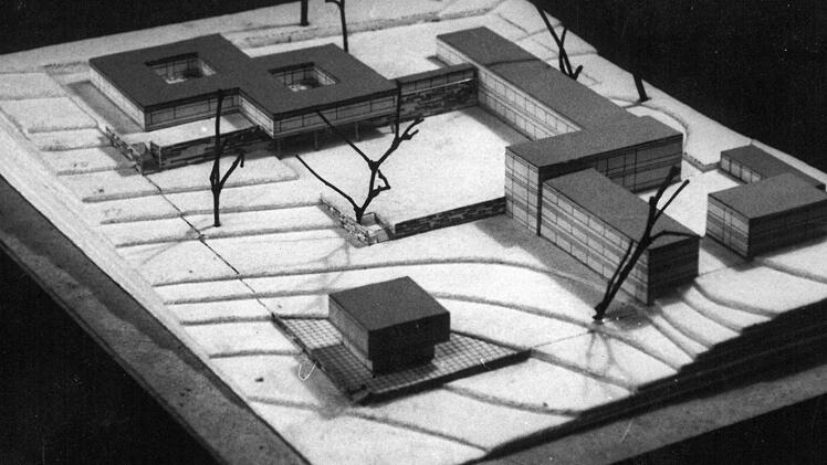 Das kirchliche Sozialzentrum im Modell von 1967. Foto: CT-Archiv / Frick