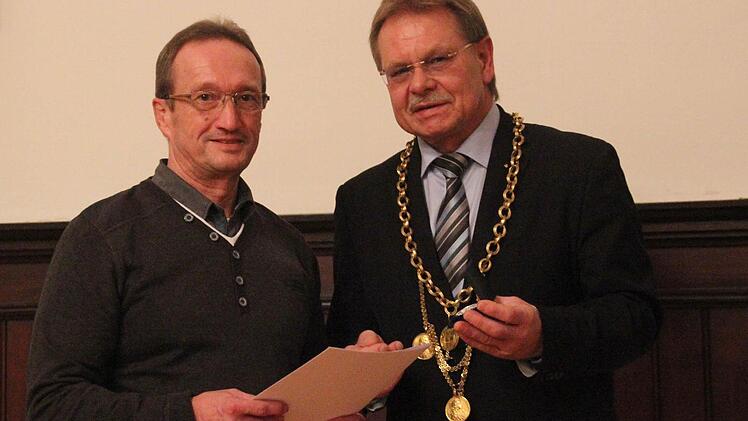 Bei der Ehrung von Lothar Hauck. Foto: Marco Meißner