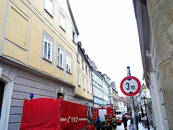 Am Morgen nach dem Dachstuhlbrand in Coburg.Foto: Jochen Berger