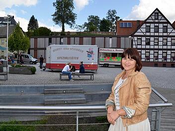 Wünscht sich mehr Leben auf dem Markt: Die Projektmanagerin für die Allianz Kissinger Bogen, Ganna Kravchenko. Foto: Kathrin Kupka-Hahn