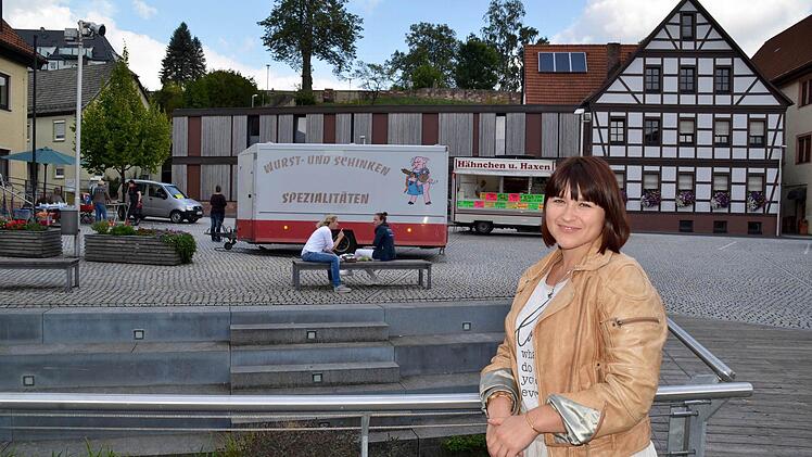 Wünscht sich mehr Leben auf dem Markt: Die Projektmanagerin für die Allianz Kissinger Bogen, Ganna Kravchenko. Foto: Kathrin Kupka-Hahn