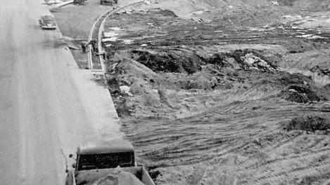 Die Autobahnabfahrt zwischen Gremsdorf und Schlüsselfeld